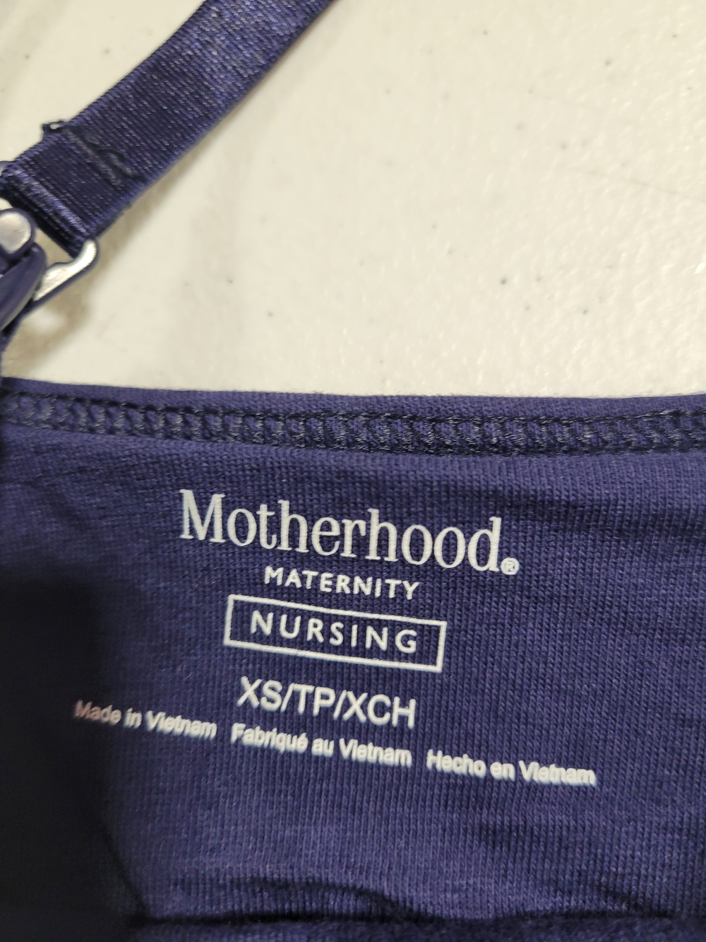 Motherhood Navy Purple Adjustable-Strap Maternity Nursing Camisole - Picture 2 of 4